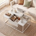 thumbnail image 2 of ELLEGNT Modern Lift Top Coffee Table – Accent Tea Table & Center Table for Living Room, White, 2 of 10