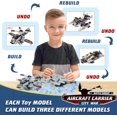 thumbnail image 5 of 1320 Pieces Aircraft Carrier Building Blocks Set, Military Battleship Model Toy with Army Car, Helicopter & Boat, Military Toys Gift for Kids Boys Girls Age 6-12, 5 of 7