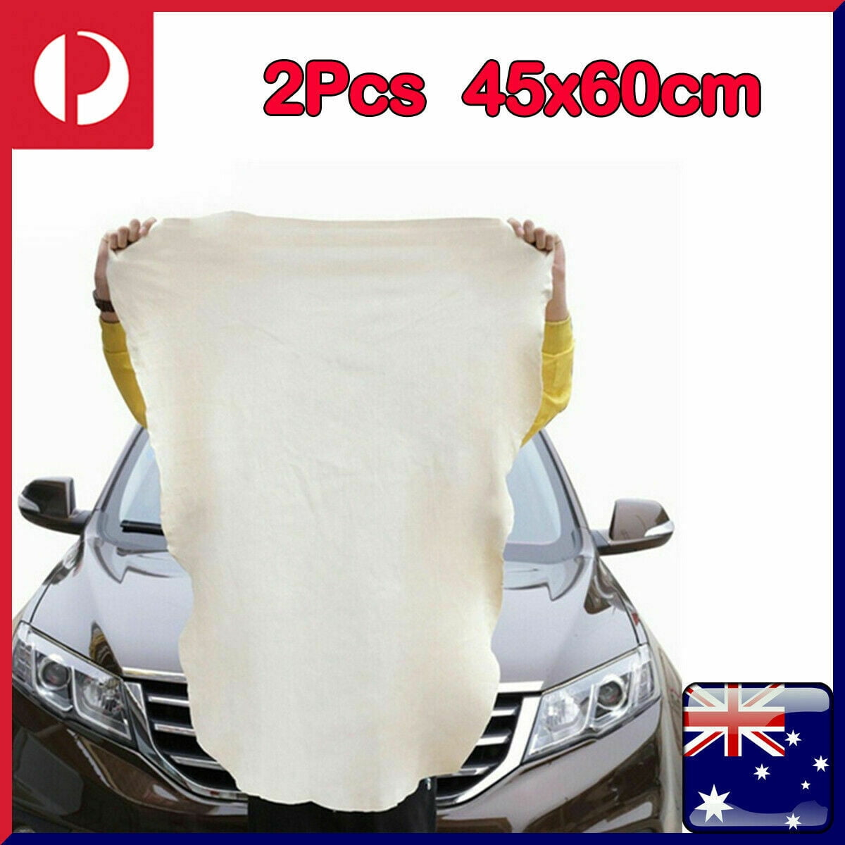 Large Natural Chamois Leather Car Cleaning Cloth Washing Absorbent Drying Towel