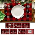 Christmas Placemat Cotton Linen Tablecloth Thermal Mat Kitchen Table