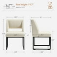 thumbnail image 3 of Zesthouse 18.3" Modern Dining Chairs Set of 4, Linen Fabric Dining Room Chairs with High Back and Metal Legs, Armless Upholstered Side Chair for Dining Room Kitchen, Beige, 3 of 9