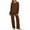 Brown, variant on Womens Lounge Set Casual Ribbed Knit Long Sleeve and Pants Pajama Sets Casual 2 Piece Pj Outfit Fall Sleepwear