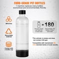 thumbnail image 4 of Sparkling Water Maker, Soda Maker Machine for Home Carbonating, Seltzer Water Starter Kit with 2 BPA-free 1L PET Bottles, CO2 Cylinder, Compatible with Mainstream Screw-in 60L CO2 Cylinder, 4 of 6