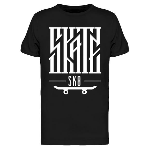 Skate Sk8 Design T-Shirt Men -Image by Shutterstock, Male Medium