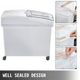 thumbnail image 4 of VEVOR Ingredient Bin, 10.5 Gallons Capacity Ingredient Storage Bin, PP Material Flour Bins On Wheels, White Shelf Ingredient Bin with Scoop and Sliding Lid, Commercial Storage Bins, 3 Pcs/Set, 4 of 9
