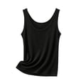 thumbnail image 2 of Antinious Women Round Neck Sleeveless Soft Solid Pajama Tank Tops Loungewear Soft Breathable, 2 of 5