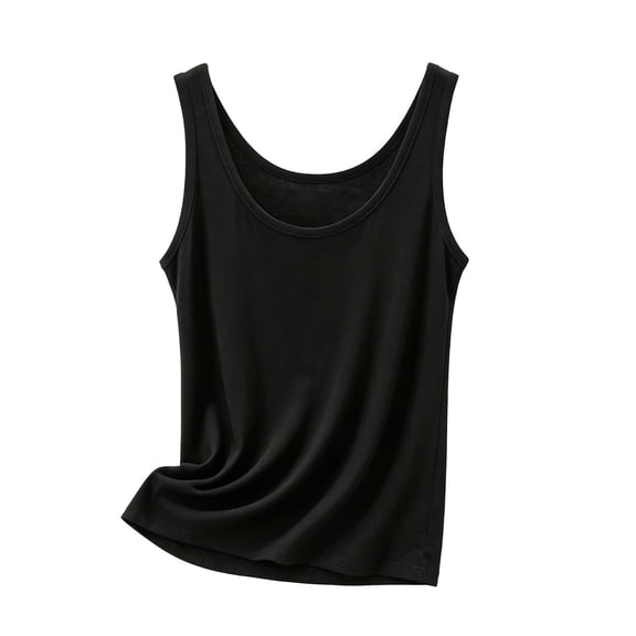 BLTIBY Tank Top for Women V Neck Pullover Sleeveless Lightweight Shirts Soft Casual Layering Blouse Fashion Comfortable Homewear Black M