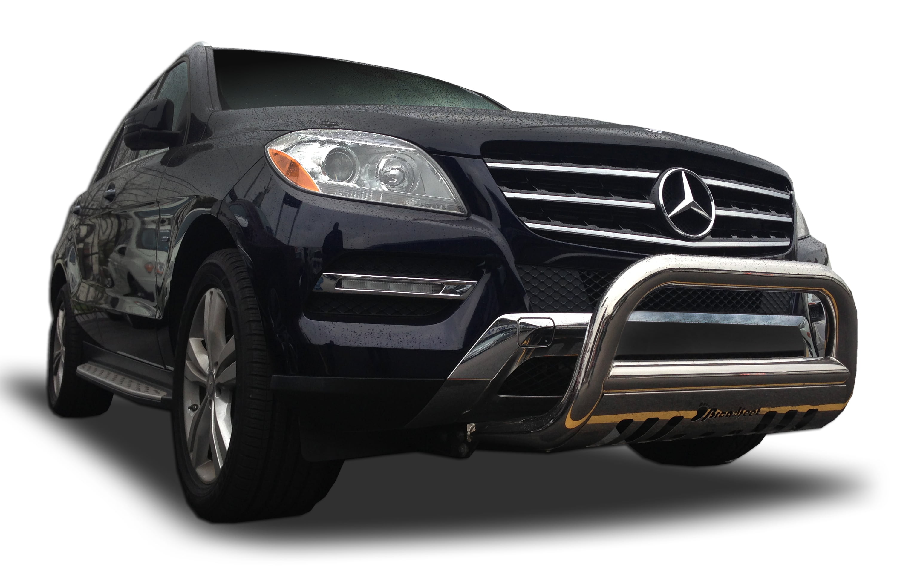 FIT MERCEDES ML 2006-2011 M-CLASS BULL BAR NUDGE A-BAR LOW STAINLESS STEEL 76mm