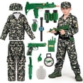 thumbnail image 1 of Disfraz de soldado militar de Spooktacular Creations para niños de 12 a 14 años, 1 of 7