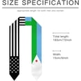 thumbnail image 6 of Djibouti Mix United States Black American Flag Graduation Stole Shawl Sash Scraf Gift For Abroad Student International Study, 6 of 6