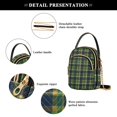 thumbnail image 4 of FORMRS Crossbody Bag for Women Quilted Travel Shoulder Cell Phone Purse with Chain Strap Handbag, Green Yellow Plaid Pattern, 4 of 7
