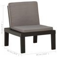 thumbnail image 5 of vidaXL Garden Lounge Chair with Cushion Plastic Grey, 5 of 5