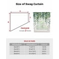 thumbnail image 6 of Eucalyptus Leaves Swag Valances for Windows, Summer Botanical Watercolor Rod Pocket Sheer Valances for Small Windows, Swag Toppers Light Filtering for Kitchen Living Room 2 Panels 28''x36'', 6 of 6