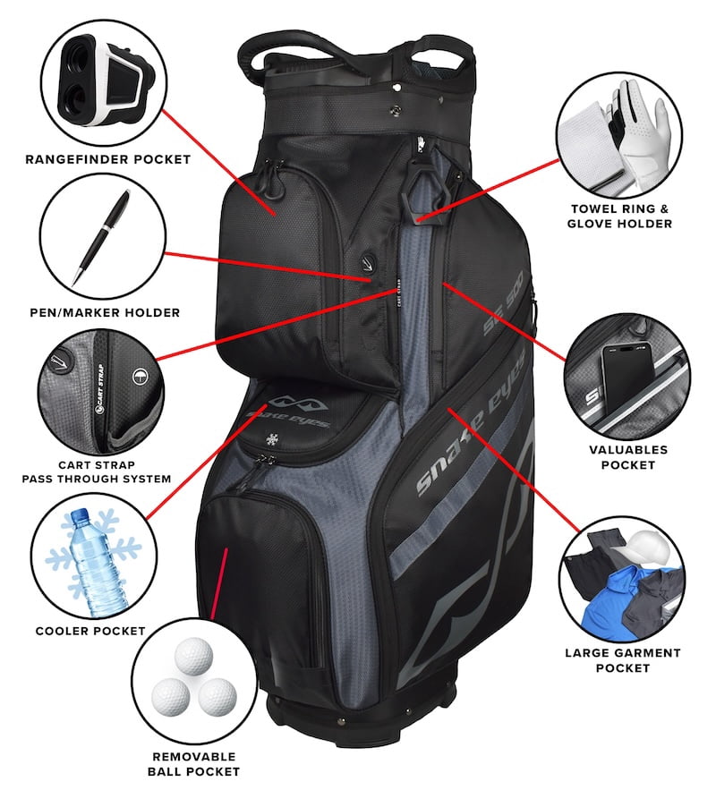 Snake Eyes Golf SE500 Cart Bag Black/Gray