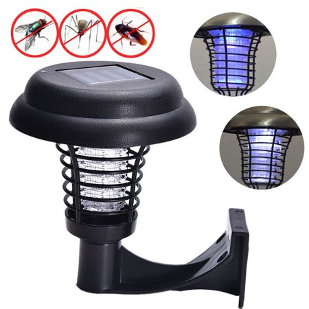 Morttic Solar Powered LED Light Pest Bug Zapper Insect Mosquito Lamp Garden Lawn