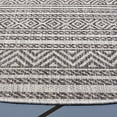 thumbnail image 3 of SAFAVIEH Courtyard Everette Geometric Indoor/Outdoor Area Rug, Black/Grey, 4' x 4' Round, 3 of 10