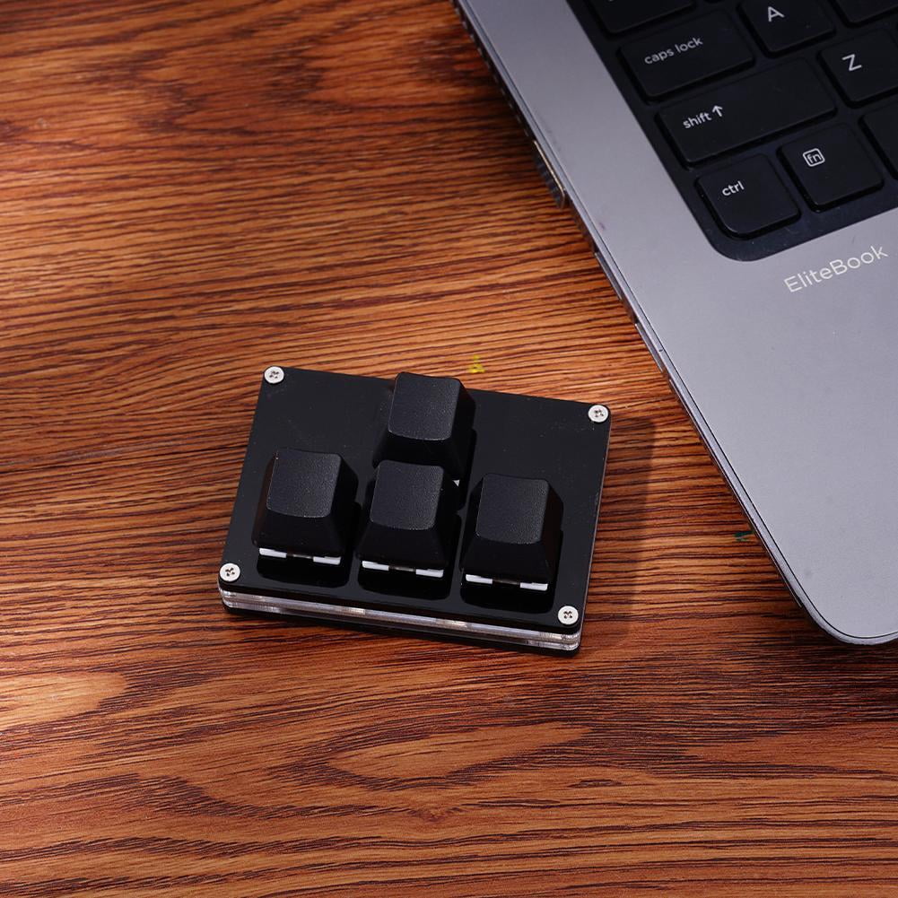 ZOUBAOQ SayoDevice Mini 4-Key Custom Keyboard - Black, Arrow Keys Up Down Left Right, WASD, Shortcuts