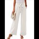 thumbnail image 2 of Pantalones de Salón Anchos para Mujer con Bolsillos, Cintura Alta, Ajustables, con Nudo y Holgados. XXL, 2 of 7