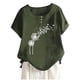 thumbnail image 2 of Fiudx Ofertas y Liquidaciones Moda Mujer Cuello Redondo Manga Corta Blusa Camiseta Impresión Suelta Tops, 2 of 5