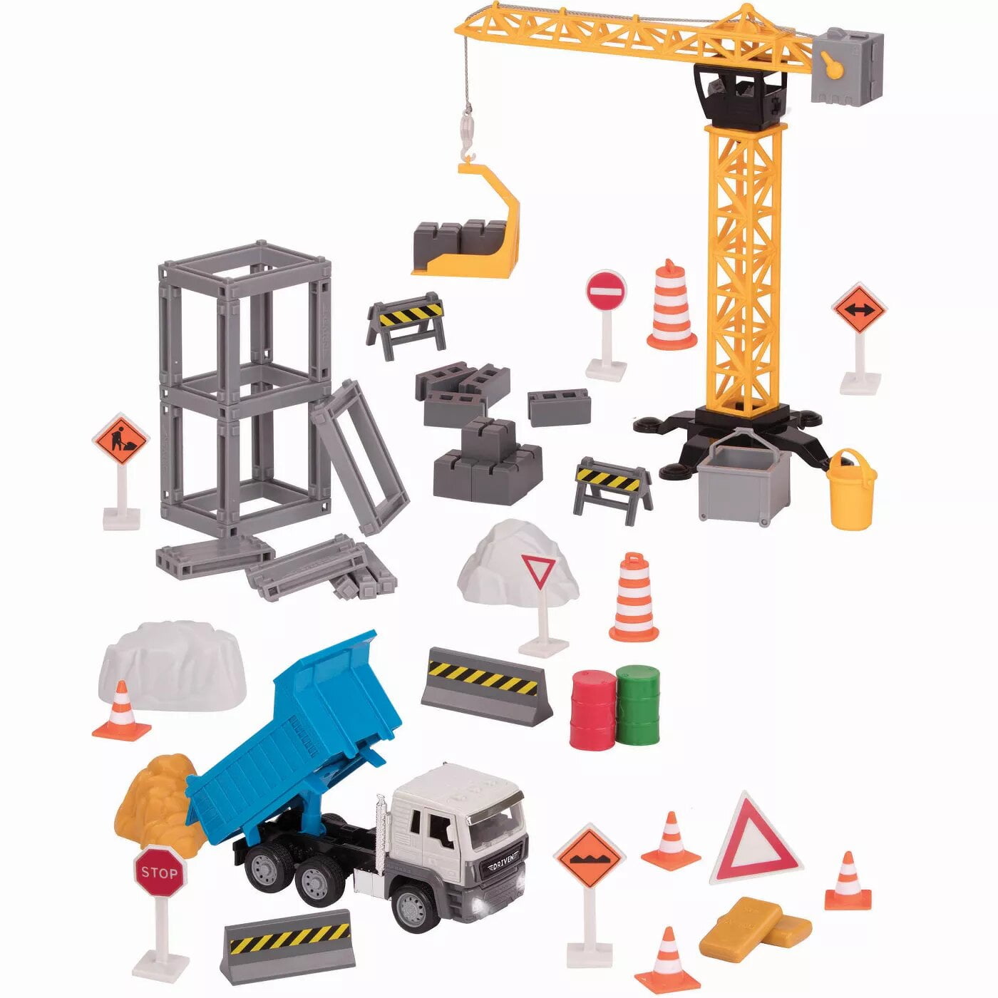 Deluxe construction. Big site набор giant Crane Playset. Truck Construction грабли игрушка. Bridge Crane Toy. Play boy with Construction Toys with Garden.