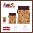 thumbnail image 3 of Sikiie Brown Mushrooms Christmas Gift Bags Drawstring Gift Bags Sacks Drawstring Bag Holiday Linen Xmas Wrapping Bags for Presents Party Gift-Black, 3 of 8