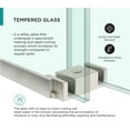 thumbnail image 5 of Fine Fixtures 60" Frameless Adjustable Double Sliding Tub Door – Clear Tempered Glass with Smooth Glide Rollers, Satin Nickel Hardware, 5 of 9