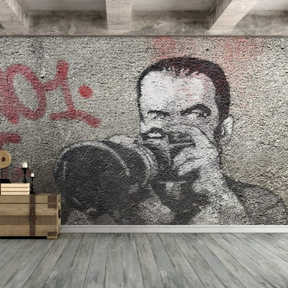 SIGNFORD Wall Mural Street Art Graffiti Removable Wallpaper Wall Sticker for Bedroom Living Room - 100x144 inches