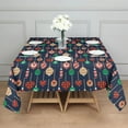 thumbnail image 3 of Christmas Square Tablecloth 42x42 Inch – Waterproof Polyester Printed Table Cover, Wrinkle Resistant & Washable for Kitchen Dining Picnic Party Decor, Single-v4-15, White, 3 of 6