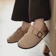 thumbnail image 5 of CKWLXQY Kids Suede Clogs with Cork Footbed, Arch Support Boys Girls Toddler Sandals, Slip-On Slippers Indoor Outdoor, Non-Slip Mules with Adjustable Strap, 5 of 9