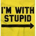 thumbnail image 2 of I'm With Stupid Classic Rude Insult Women's T Shirt Ladies Tee Brisco Brands 3X, 2 of 6