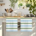 thumbnail image 4 of Sage Green Blue Striped Kitchen Towels Set of 1, Farmhouse Sage Green Stripes Absorbent Dish Towels for Kitchen, Microfiber Hand Towel, Quick Drying Tea Towel for Cleaning Decorative Dishcloths, 4 of 7