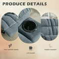 thumbnail image 6 of JONPONY Reclining Loveseat with Cup Holders for Living Room 2 Seat Manual Loveseat Recliner with Side Pocket,Blue, 6 of 15