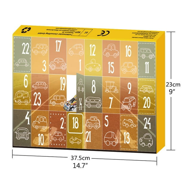 Calendario De Cuenta Regresiva De Navidad 24 Piezas Caja De Regalo De Juguetes De Coche Calendario De Adviento De Navidad Favores De Fiesta Premios De Aula ANGGREK Juguetes