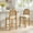 Walnut-Set of 2, variant on Spruce & Spring Boho Rattan Counter Stool with Solid Wood Frame and Upholstered Seat Set of 3, Walnut
