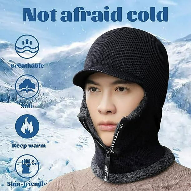 Gorro Hombre Faera Gorro De Invierno Cálido Forro Y Piel Sintética Gorro De Pompón Pijama Hombre Invierno