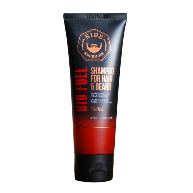 GIBS Shampooing Bio Carburant pour Cheveux et Barbe, Format de Voyage 3,25 oz