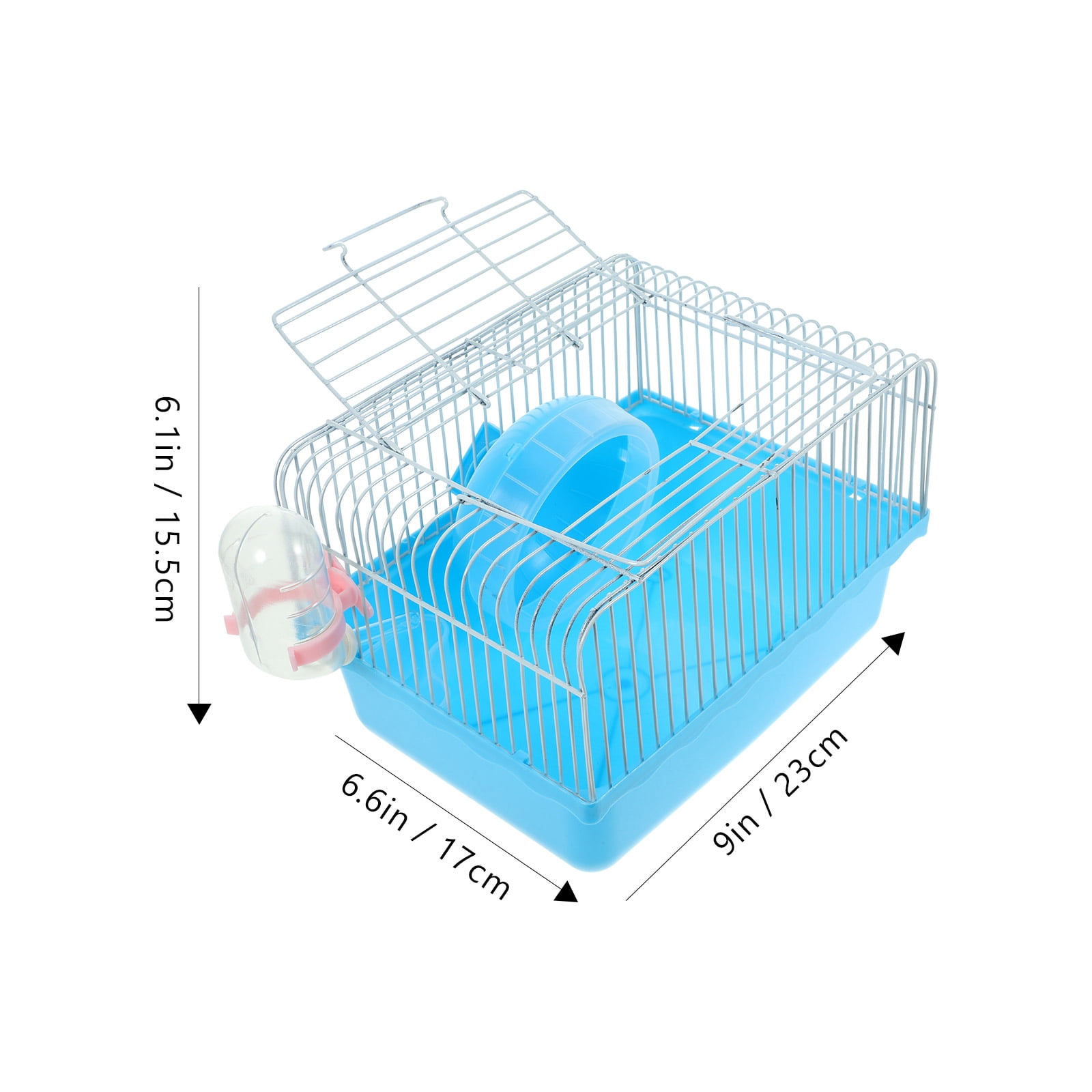 QIFULL Pet House Blue Hamster Cage Spacious Design with No Harm Materials for Small Pets