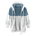 thumbnail image 4 of Hessimy Winter Coat for Women Sherpa Hoodie Zip Up Jacket Coats Hood Zipper Outwear Fuzzy Fluffy Warm Shacket Shaggy Jackets Warm Soft Comfy Plush(White,S), 4 of 7