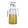 thumbnail image 3 of Yhmxh Utensilios de cocina Botella dispensadora de aceite de oliva, de vidrio a prueba de fugas, con asa antideslizante, automática, con tapón, para cocina, 630 ml Muebles para cocina, 3 of 6