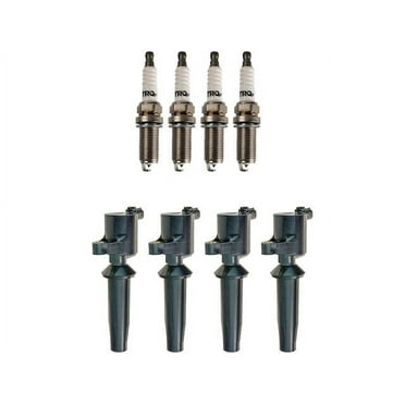 Ignition Coil and Spark Plug Kit - Compatible with 2003 - 2011 Ford Focus 4-Cylinder 2004 2005 2006 2007 2008 2009 2010