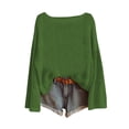 thumbnail image 1 of WZXFASHION Chandail Tricoté pour Femmes Mode Manches Longues Col Rond Blouse Hiver Chaud Couche Haut Quotidien Sortie Chemises jusqu'à 50 % de Rabais Chandail à Capuche à Fermeture à Glissière, 1 of 3