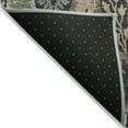 thumbnail image 3 of HomeRoots 605273 8 ft. Black, Green & Brown Round Floral Washable Indoor & Outdoor Area Rug, 3 of 5
