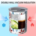 thumbnail image 2 of Floral 12oz Stainless Steel Coffee Mug – Double-Wall Insulated Cup with Spill-Resistant Lid, 360° Full-Print Design, Keeps Drinks Hot & Cold for Home, Office, Travel,Thanksgiving,Christmas, Spring, 2 of 5