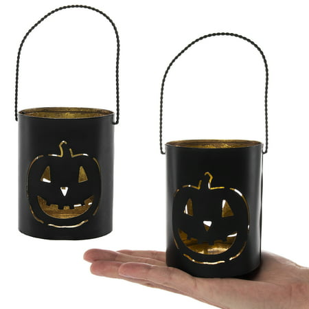 Tag (2 Pack) Halloween Pumpkin Tealight Candle Holders By Tag Votive Lanterns Decorations