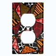 thumbnail image 2 of Metal Light Switch Plate Cover Colorful Safari African Tribal Art Tile Pattern SFR041, 2 of 13