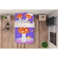 thumbnail image 1 of 3D Purple Mushroom Funda de edredón Set Ropa de cama Set Fundas de almohada 146, 1 of 2