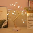 thumbnail image 2 of Lámpara LED con forma de árbol de perlas, luz de alambre de cobre, linterna decorativa navideña para fiestas, luz de noche de doble propósito con interruptor táctil de gypsophila, 2 of 2