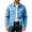 Sky Blue Jackets, variant on YUGYXL Men's Lapel Button down Casual Jackets Loose Fashion Fall Jackets | Breathable Stretch Slim Fit Trucker Light Blue Jackets