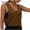 Brown, variant on Lyrehush Workout Tops for Women V Neck Sleeveless Casual Crop Tank Top Yoga Gym Shirts Activewear