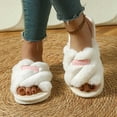 thumbnail image 5 of Agkizg Womens Fuzzy Slippers, House Slippers, Multi Size Fuzzy Lined House Slippers Warm Plushes Comfortable Casual Indoor Winter Slippers, 5 of 6